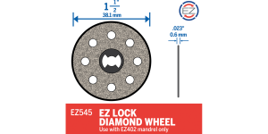 Dremel EZ545 EZ Lock Diamond Coated Wheel