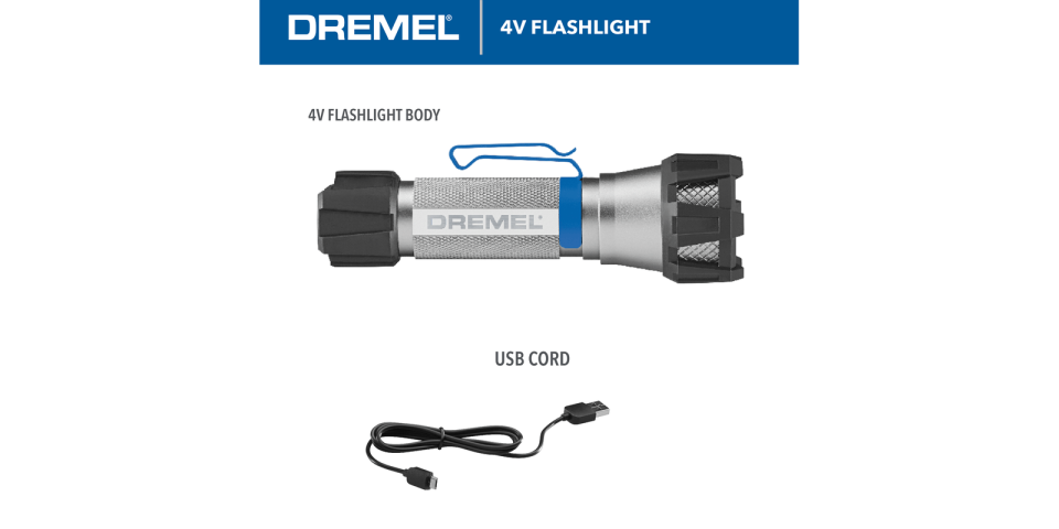 Dremel HSFL-01 Cordless 4V USB Rechargeable Lithium-Ion LED Flashlight
