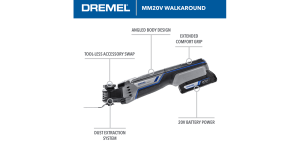 Dremel MM20V-02 Cordless Oscillating Multi-Tool Kit (2-Battery)