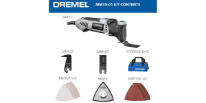 Dremel Multi-Max MM35 3.5 Amp Variable Speed Corded Oscillating Multi-Tool Kit with 12 Accessories and Storage Bag