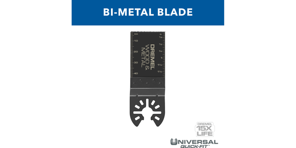Dremel MM482 Universal Quick Fit 1-1/4 in. Bi Metal/ Wood/ Drywall Cutting Oscillating Multi-Tool Blade (1-Piece)