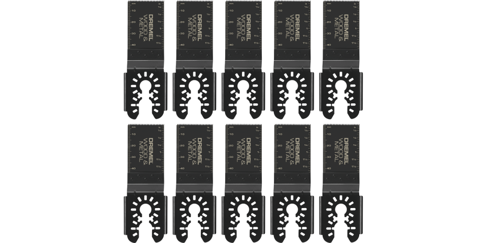 Dremel MM482XU Universal 1-1/4 in. Bi Metal/ Wood/ Drywall Cutting Oscillating Multi-Tool Blade (10-Piece)