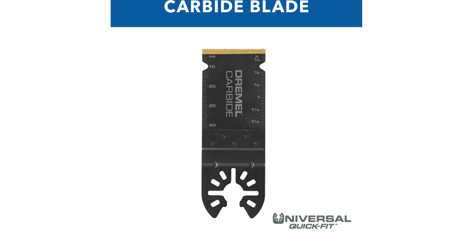 Dremel MM485 Universal Quick Fit 1-1/4 in. Carbide Flush Cutting Oscillating Multi-Tool Blade (1-Piece)