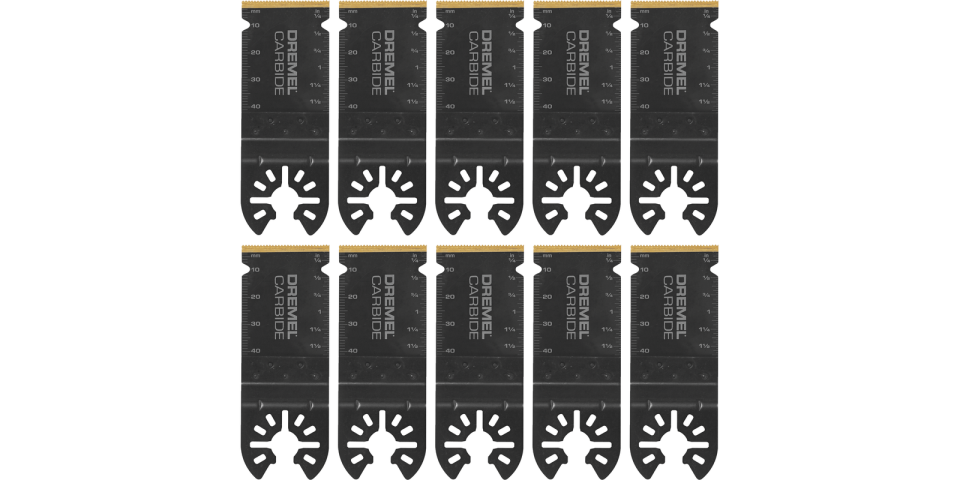 Dremel Universal 1-1/4 in. Carbide Flush Cutting Oscillating Multi-Tool Blade (10-Piece)