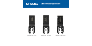 Dremel MM488BU Universal 1-1/4 in. Carbide/Bi-Metal/Wood Oscillating Multi-Tool Blade Kit (3-Piece)