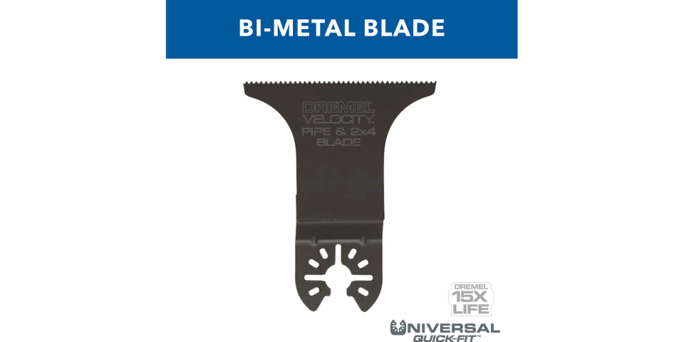 Dremel MM494 Universal Quick Fit 2-3/4 in. Bi Metal/ Wood/ Drywall Cutting Oscillating Multi-Tool Blade (1-Piece)