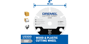 Dremel Ultra-Saw US500-01 4″ Premium Carbide Wood & Plastic Cutting Wheel